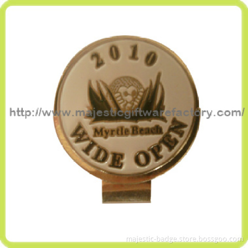 Gold Plating & Color Fill Golf Ball Marker